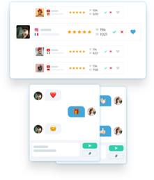 Exchange with creatives directly on the platform